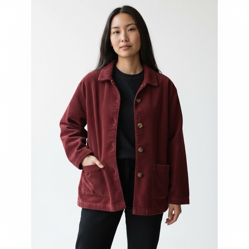 Isaac Mizrahi Live! Maroon Corduroy Jacket Blazer US Size Large